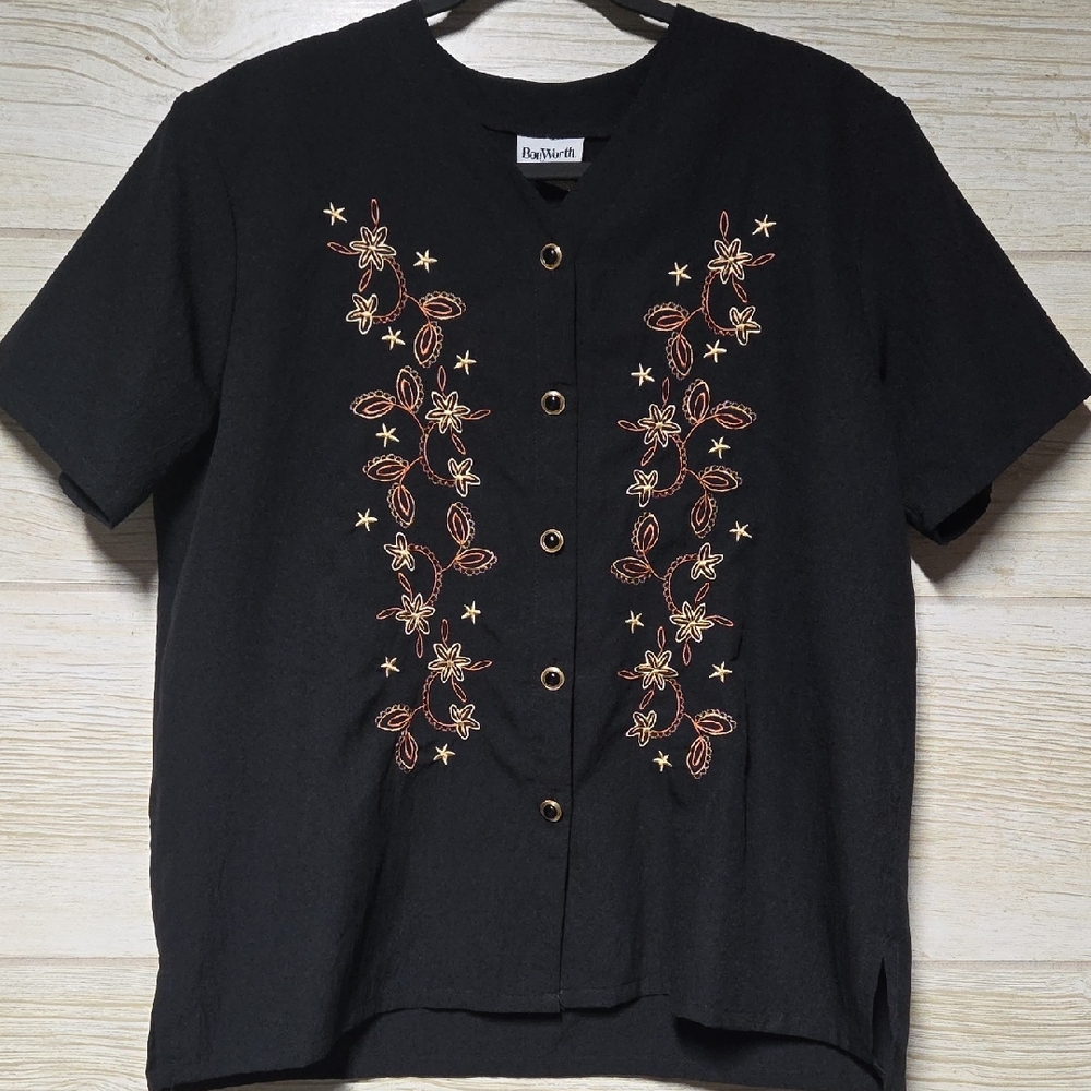 BonWorth Black Petite Blouse